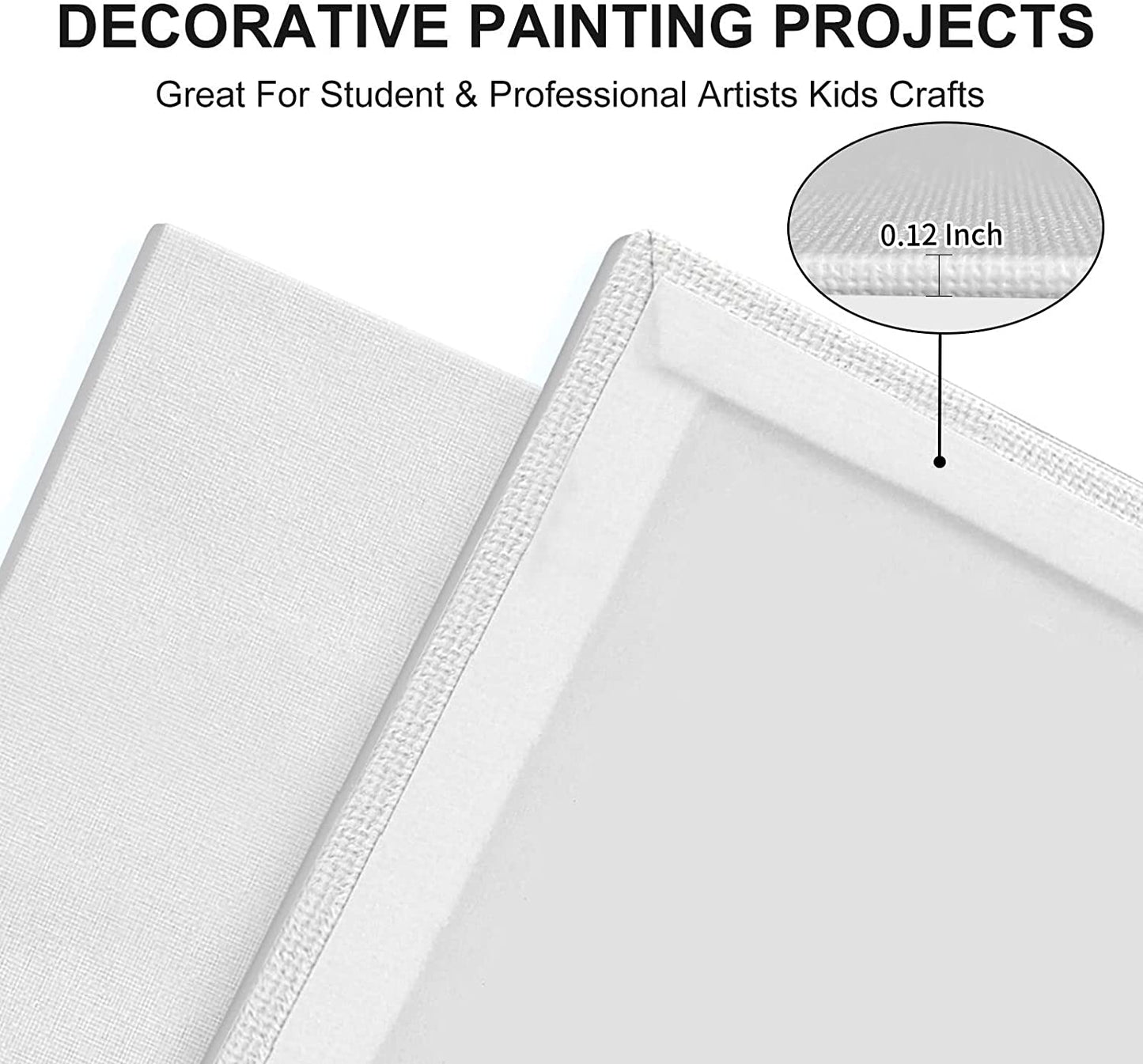 10 oz Triple Primed 6"x6" Acid free Canvas Panel 12-Pack
