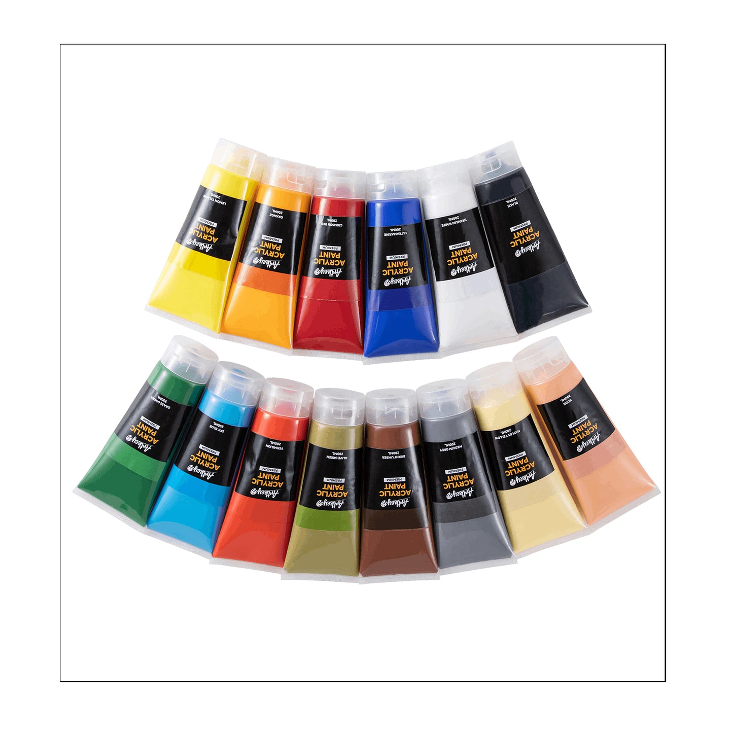 Acrylic Paint Set - 14 colors 200ml