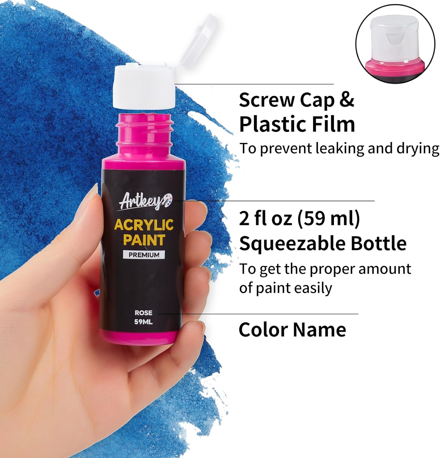 Acrylic Paint Set - 24 colors 2oz/59ml