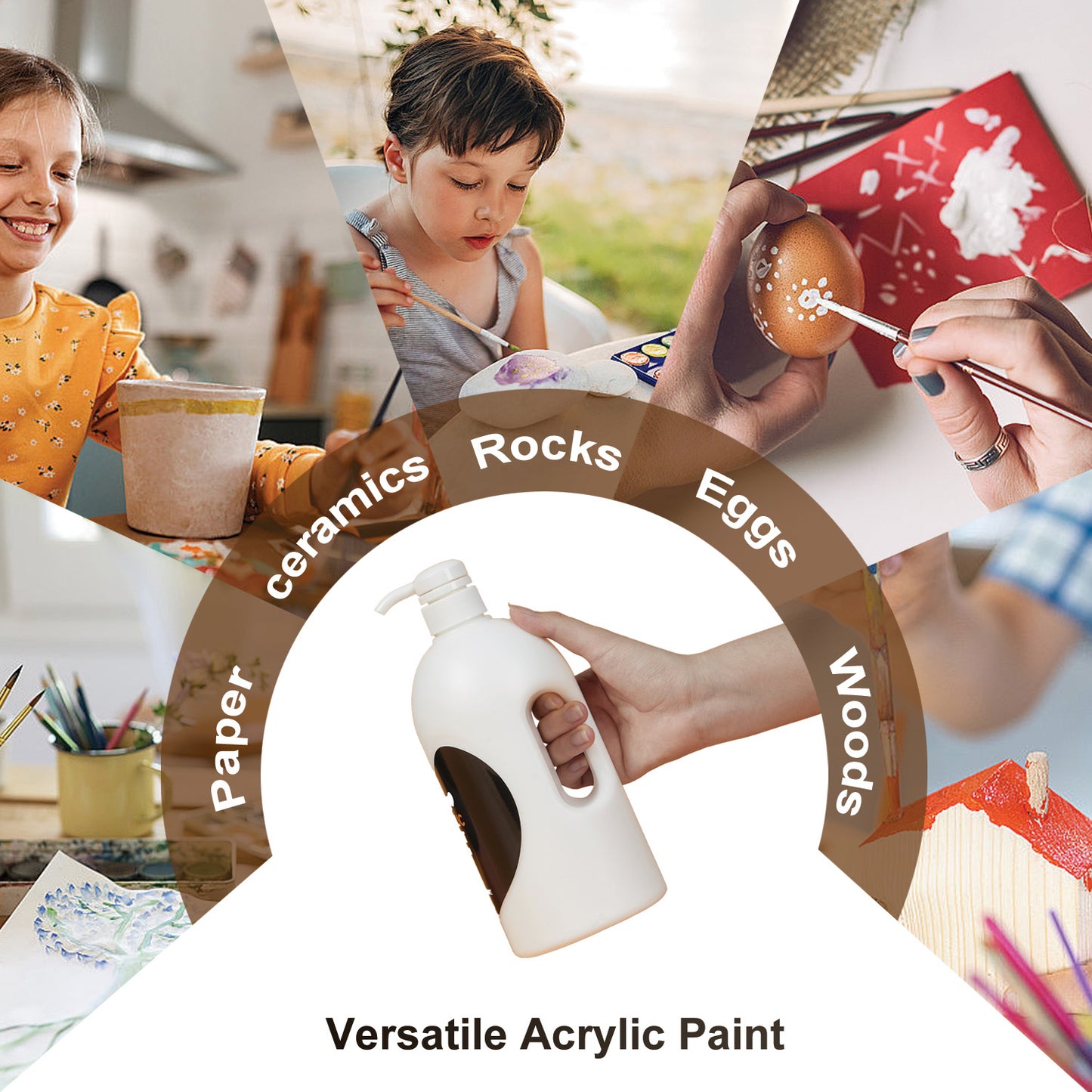 Black Acrylic Paint - 1L / 33.8 fl oz