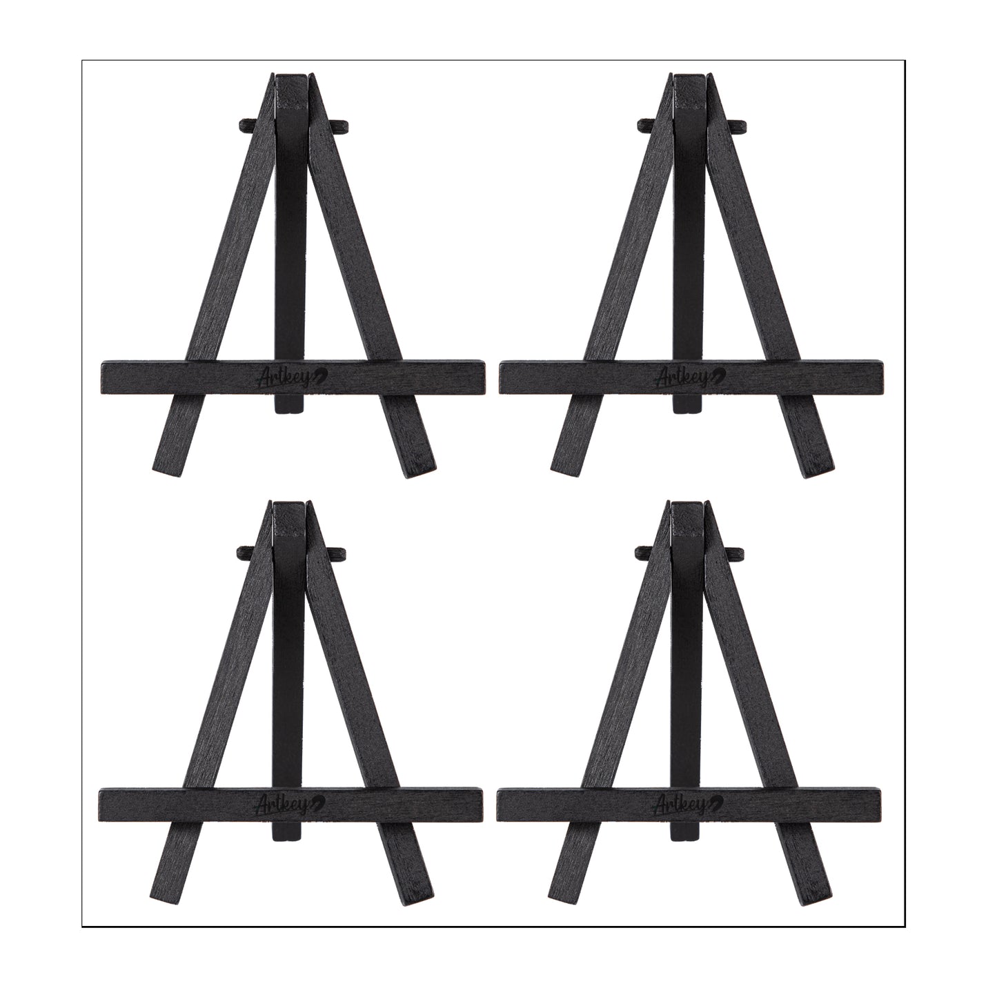 Artkey Mini Easel Stand for Painting and Display - Pack of 4