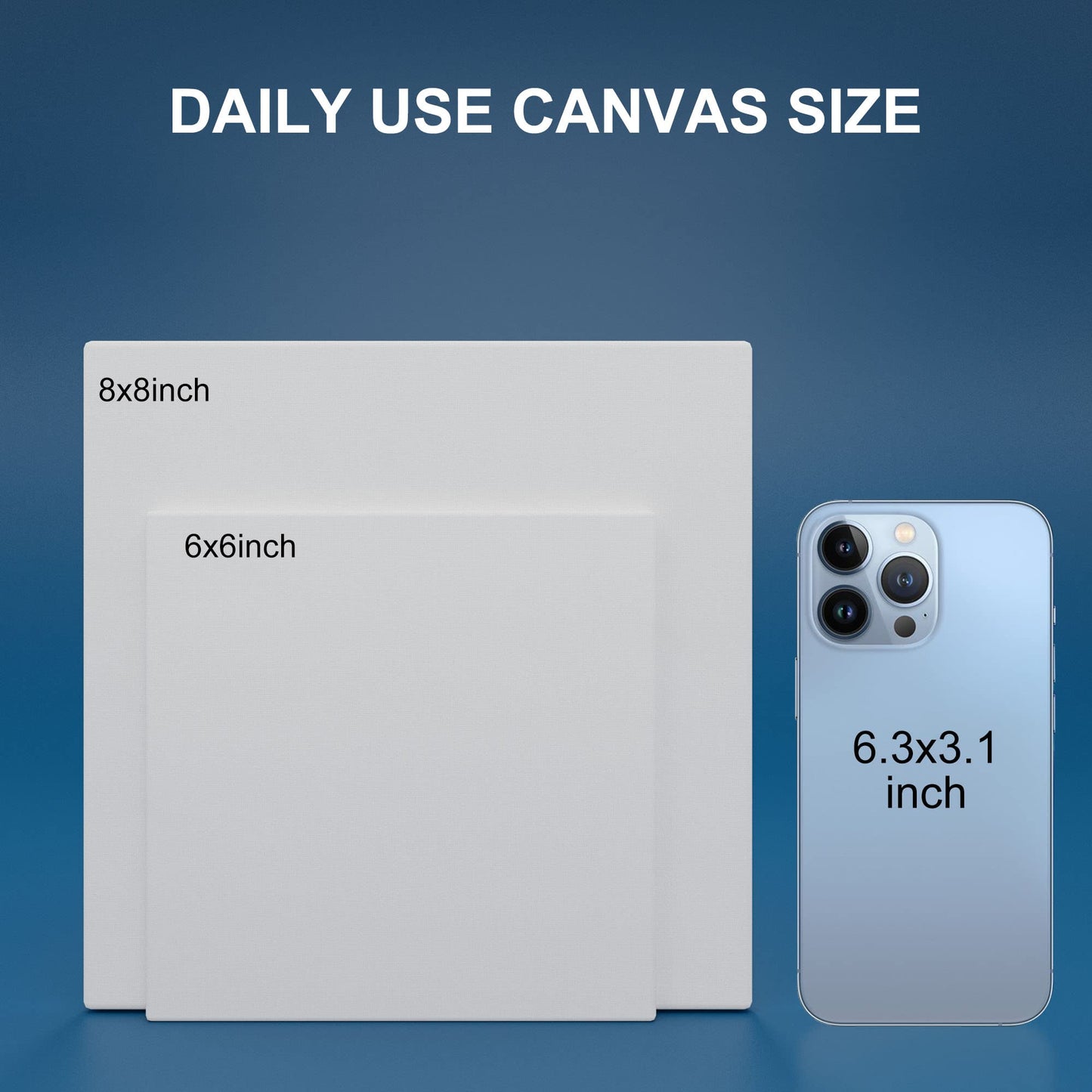 10 oz Triple Primed 8"x8" Acid free Canvas Panel 12-Pack