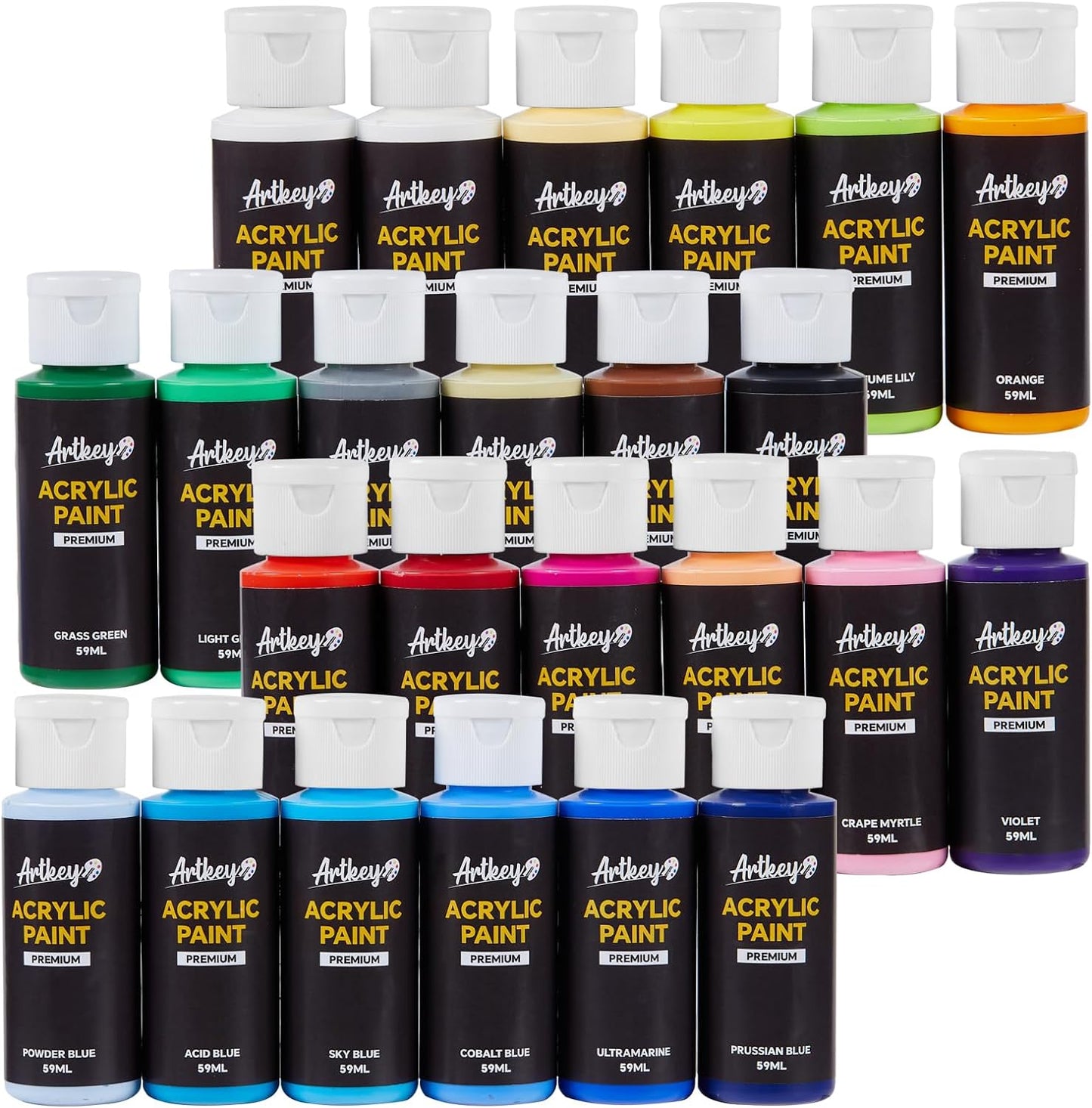 Acrylic Paint Set - 24 colors 2oz/59ml