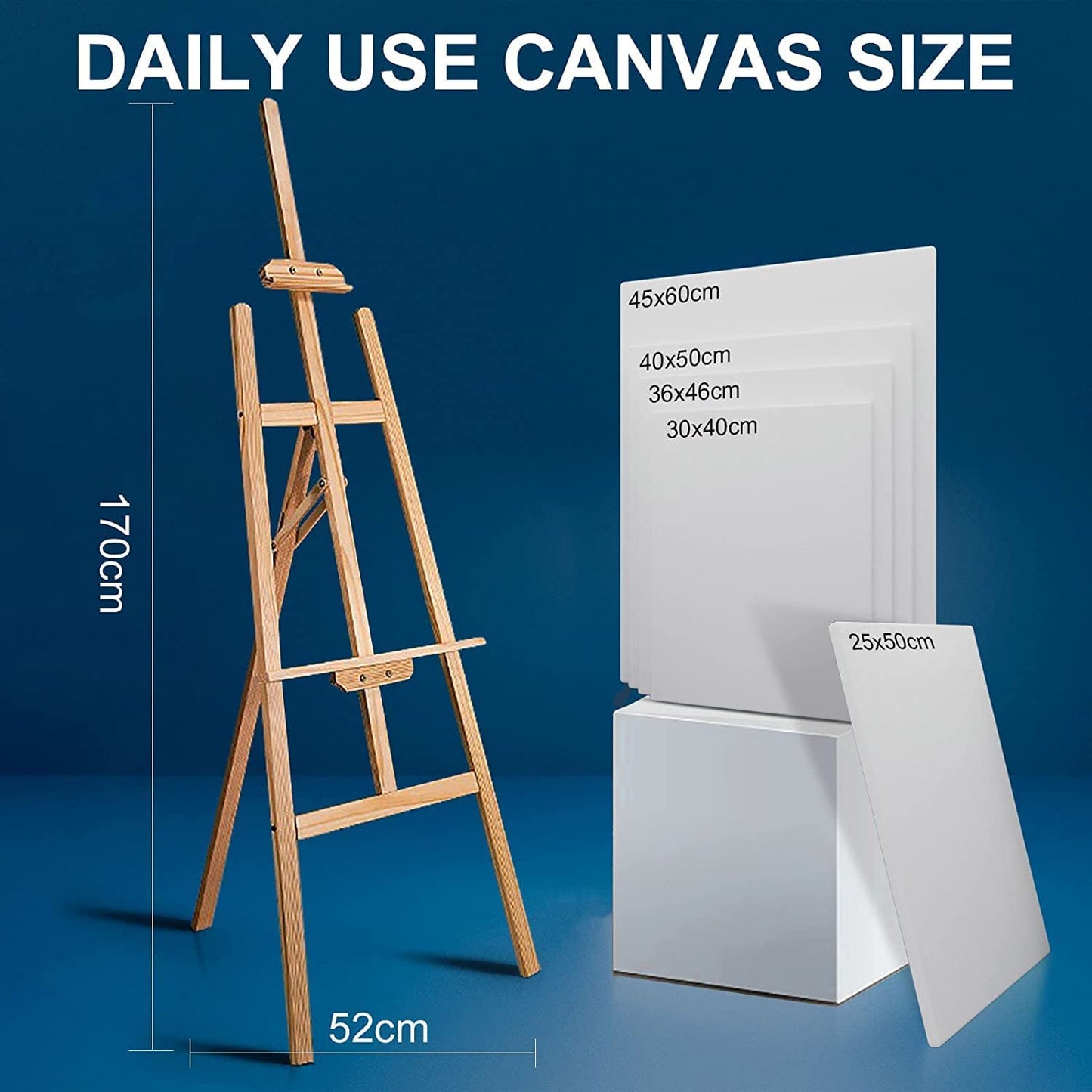 16 oz Triple Primed 10"x20" Acid free Gallery Wrapped Canvases 3-Pack,1 1/2 Inches Profile