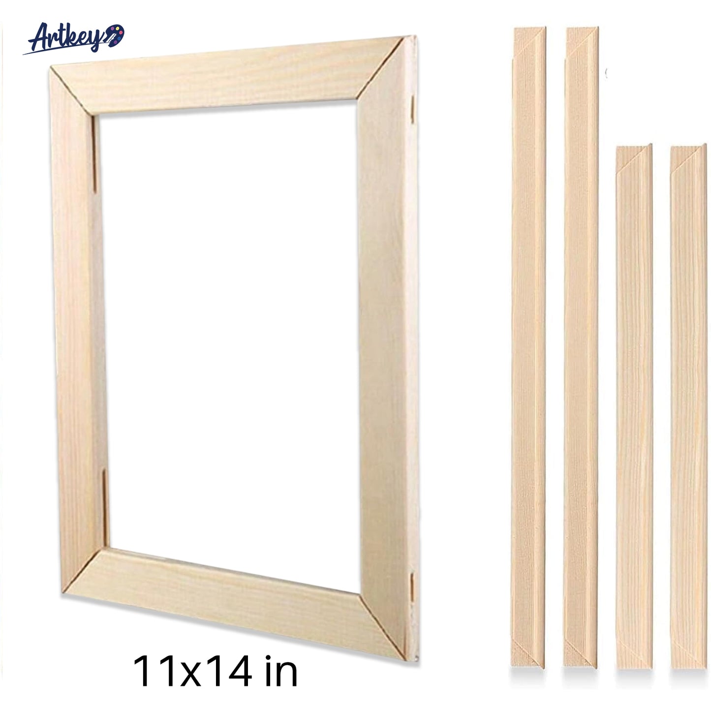 Artkey Canvas Stretcher Bars, 11x14 in Wood Frame Kit for DIY Canvas Stretching