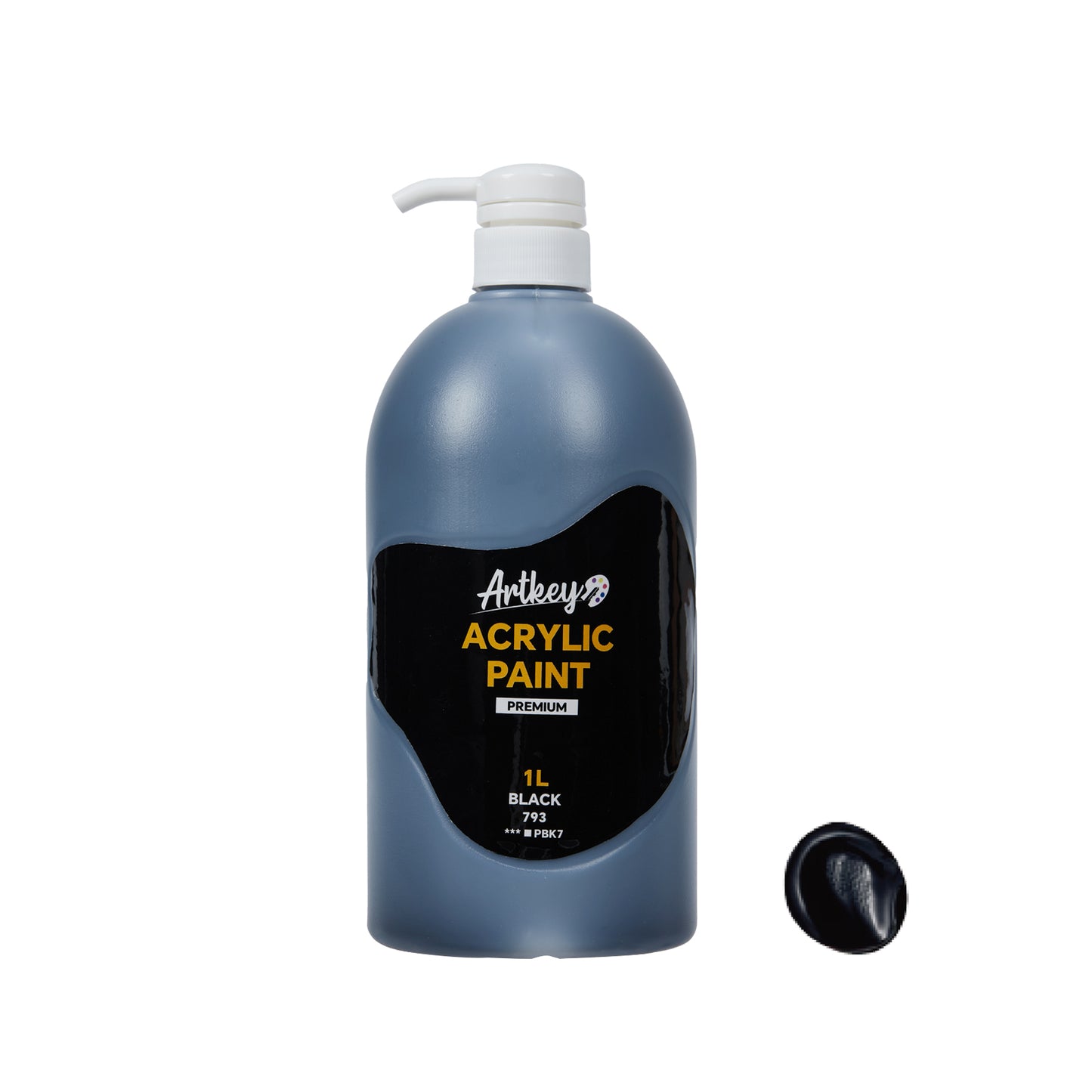 Black Acrylic Paint - 1L / 33.8 fl oz
