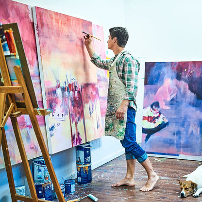 16 oz Triple Primed 24"x36" Acid free Gallery Wrapped Canvases 1-Pack，1 1/2 Inches Profile