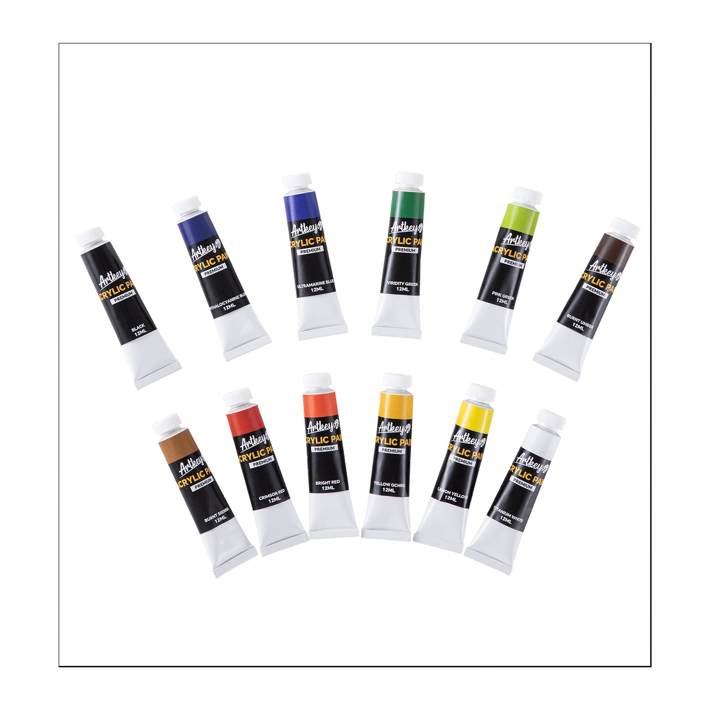 Artkey Acrylic Paint Set - 12 colors 12ml