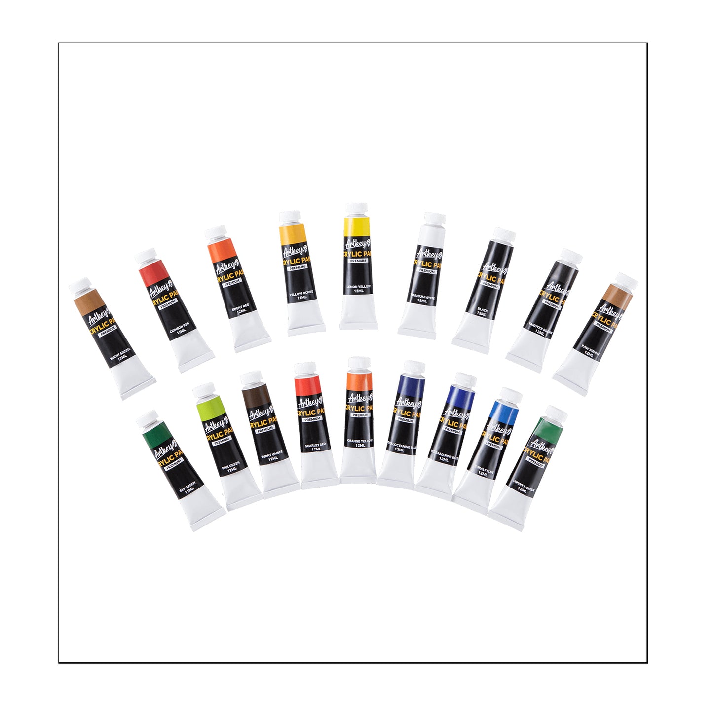 Artkey Acrylic Paint Set - 18 colors 12ml