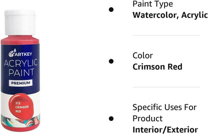 Crimson Red Acrylic Paint - 2oz/59ml