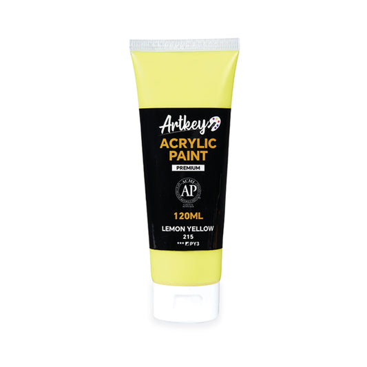 Artkey Acrylic Paint - Lemon Yellow 120 ml/4.06 oz