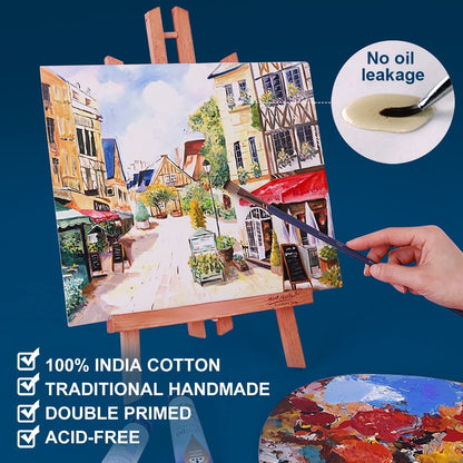 10 oz Triple Primed 6"x6" Acid free Canvas Panel 24-Pack