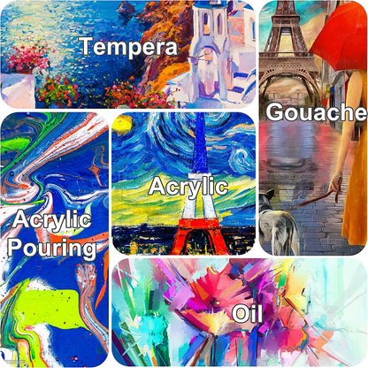 12.3 oz Triple Primed 36"x36" Acid free Canvases 2-Pack，5/8" Profile