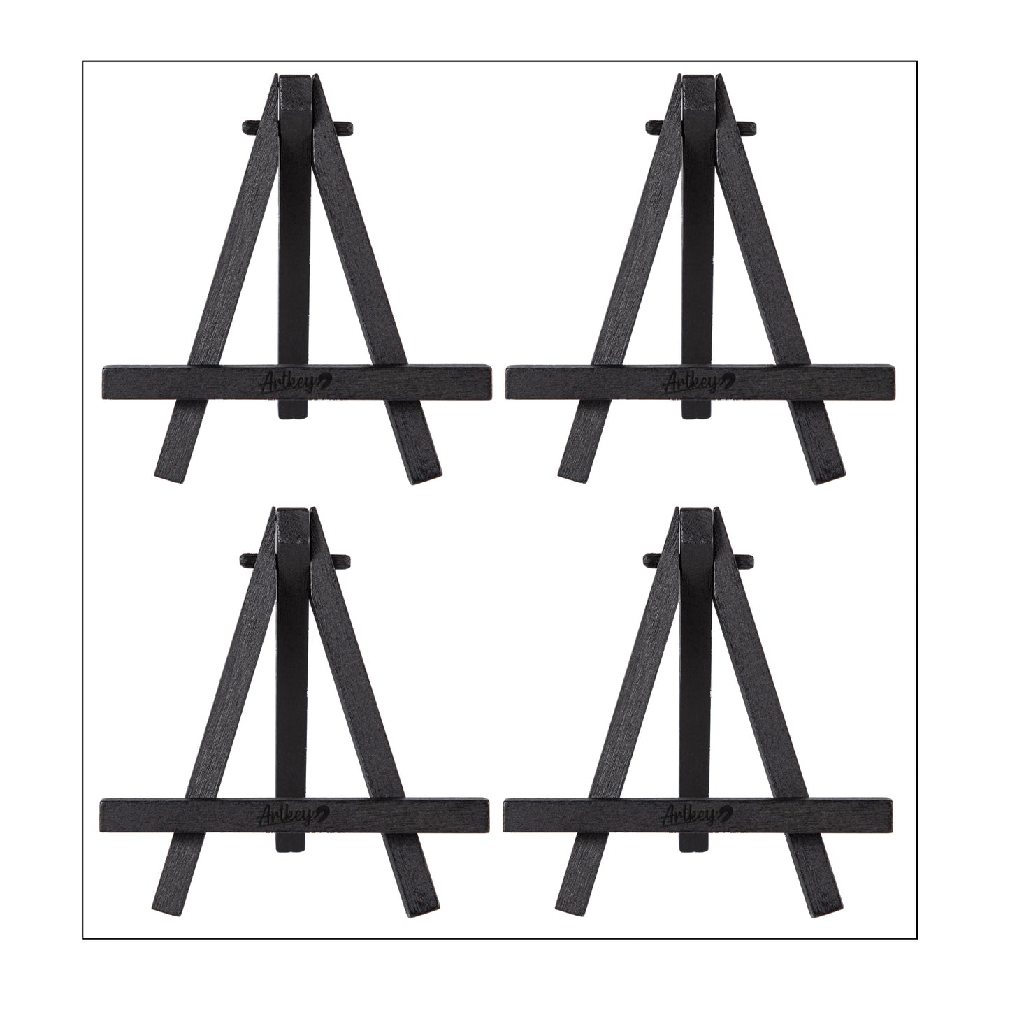 Artkey Mini Easel Stand for Painting and Display - Pack of 4