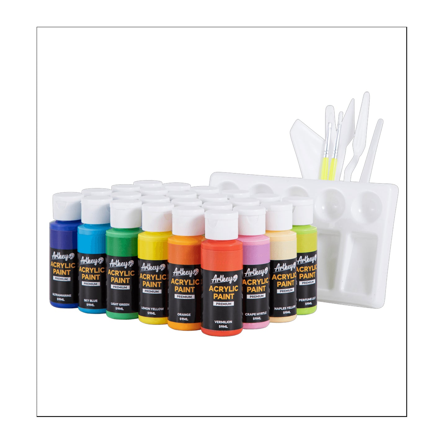 Acrylic Paint Set - 24 colors 2oz/59ml