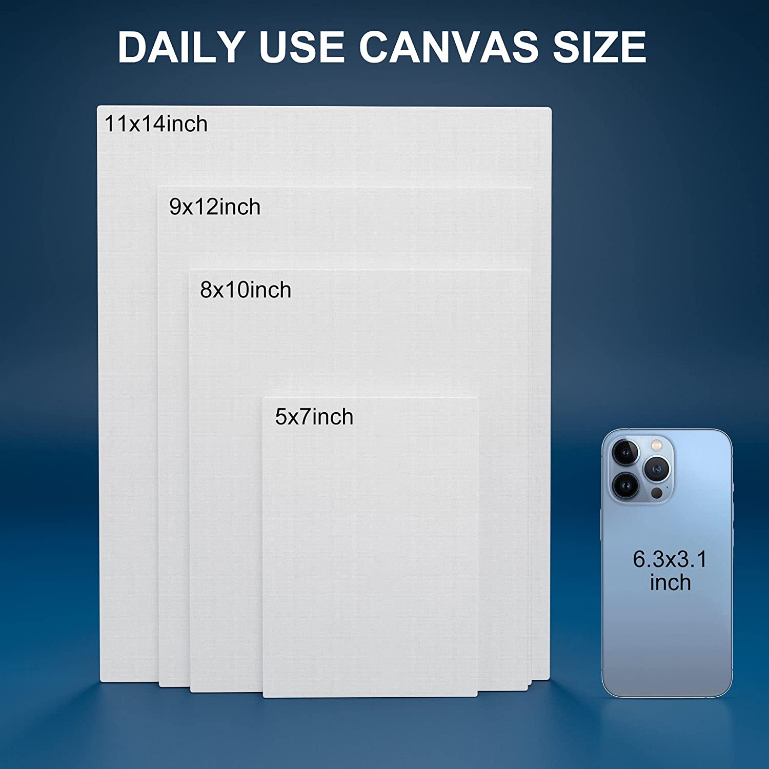 Artkey Canvas Panels, 9 Inchx12 Inch,12 Pack, 100% Cotton Acid-Free White Canvas Boards For Painting, Gift For Adult & Kids 3-15 Years Old, Size: 9 X