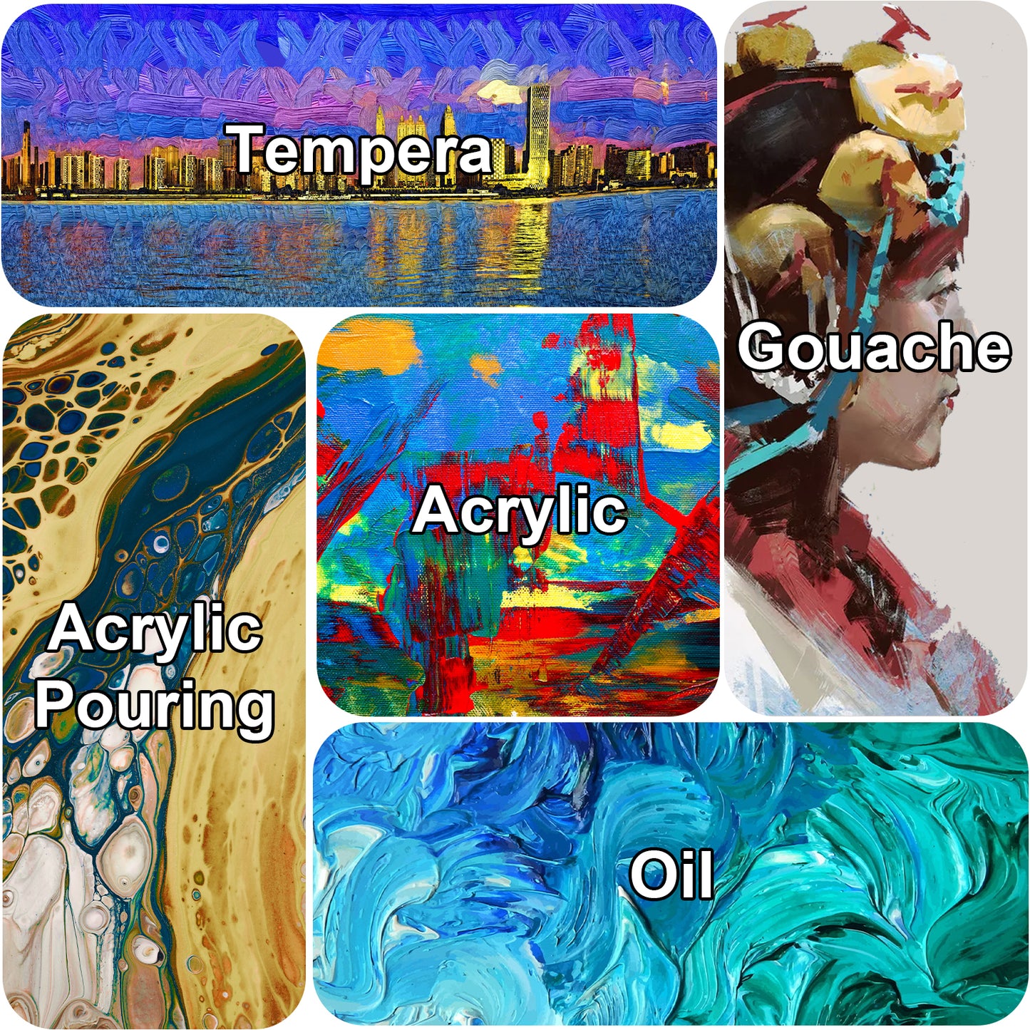 16 oz Triple Primed 30"x48" Acid free Gallery Wrapped Canvases 1-Pack，1 1/2 Inches Profile