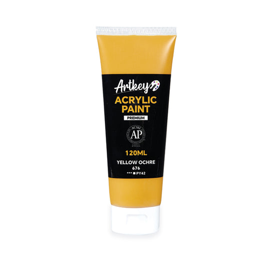 Artkey Acrylic Paint - Yellow Ochre 120 ml/4.06 oz