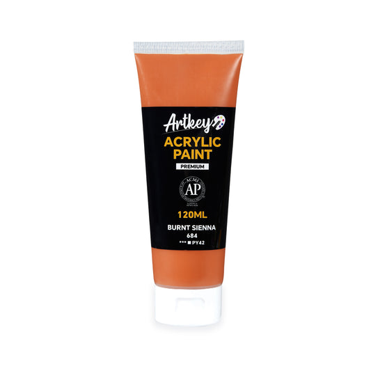 Artkey Acrylic Paint - Burnt Sienna 120 ml/4.06 oz