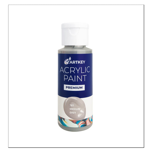 Medium Grey Acrylic Paint - 2oz/59ml